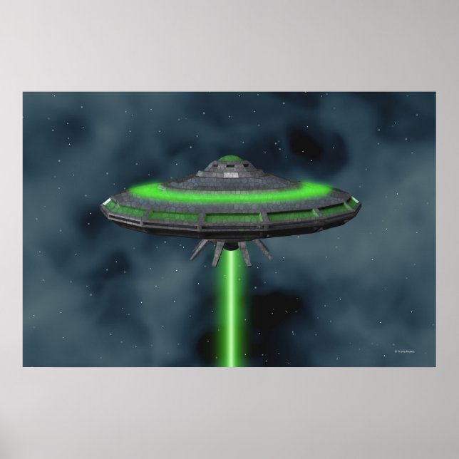 Flying Saucer - Sci-Fi Poster (Frente)