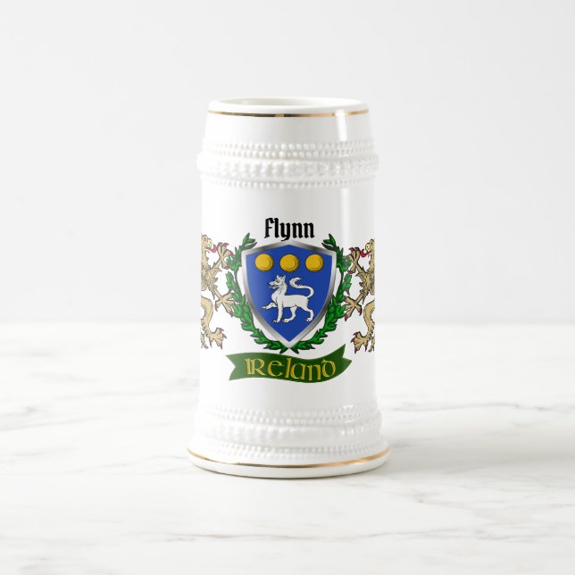 Flynn/O'Flynn Irish Shield Beer Caneca de cerveja (Centro)