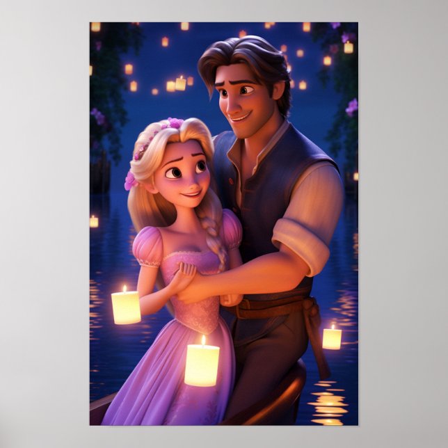 Flynn & Rapunzel - Poster do Casal (Frente)