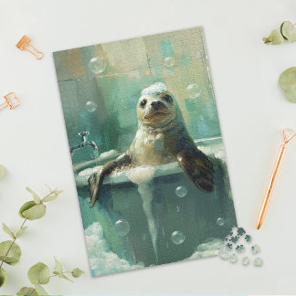 Foca Fofa no Banho de Espuma Quebra-Cabeça