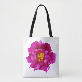 Fochsia Peony Mão pintada bolsa