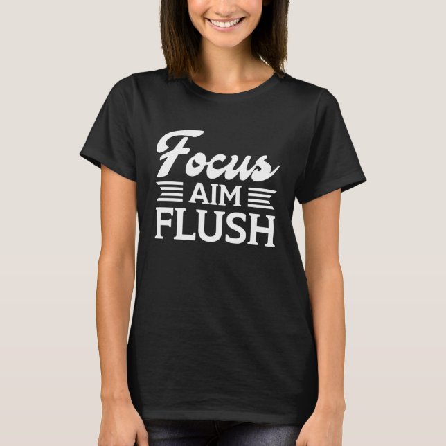Foco Aim Camisetas Gráficas Flush para Mulheres e  (Frente)