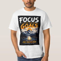 Foco Nos Seus Objetivos Camiseta Motivacional Desi