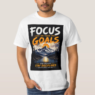 Foco Nos Seus Objetivos Camiseta Motivacional Desi
