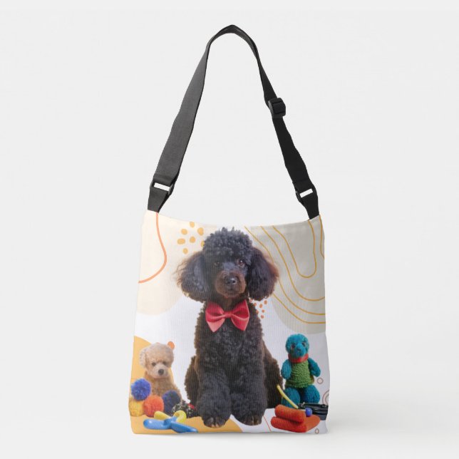 Fofinho Black Poodle Chenille Tote Bag (Frente)