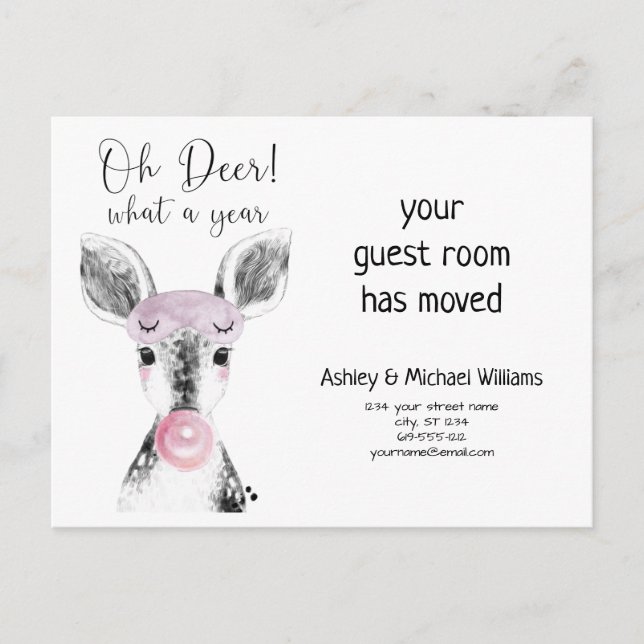 Fofinho Oh Veado Que Ano Anúncio de Mudança (Frente)