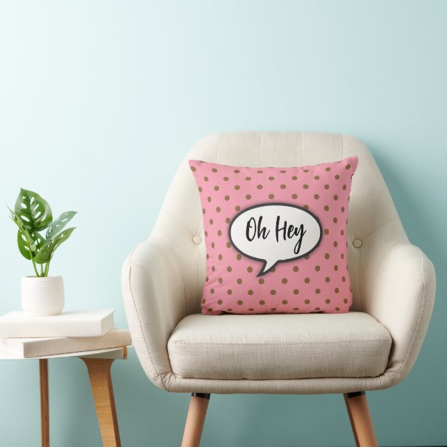 FOFO! 🛏️ Almofada de Arremesso Oh Hey – Bolinhas  (Cadeira)