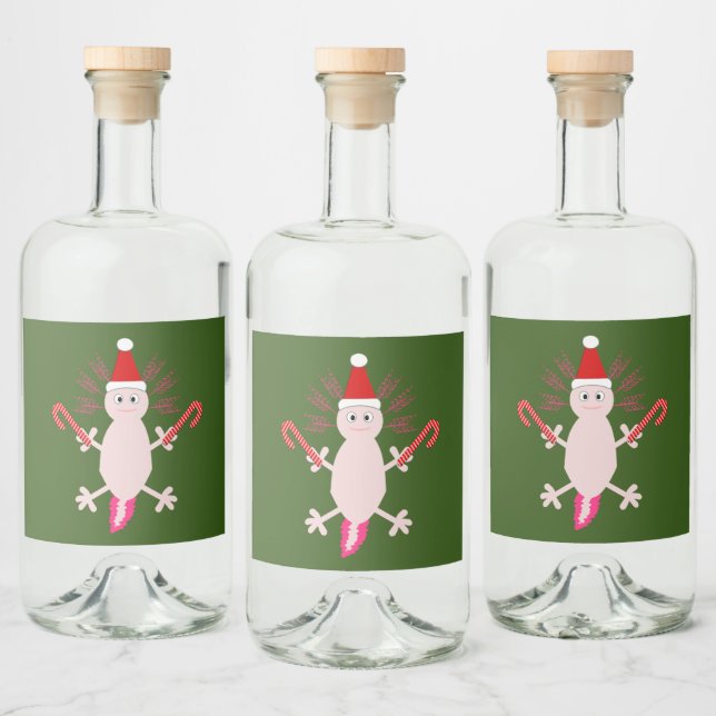 Fofo de Natal Axolotl (Garrafas)
