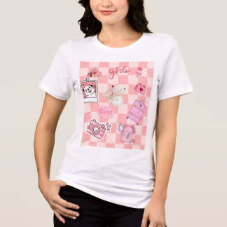 Fofo rosa Estético kawaii xadrez