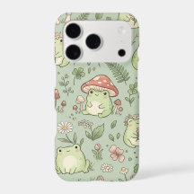 Fofo Sapo de Cogumelo Kawaii Verde Oliva Cottageco