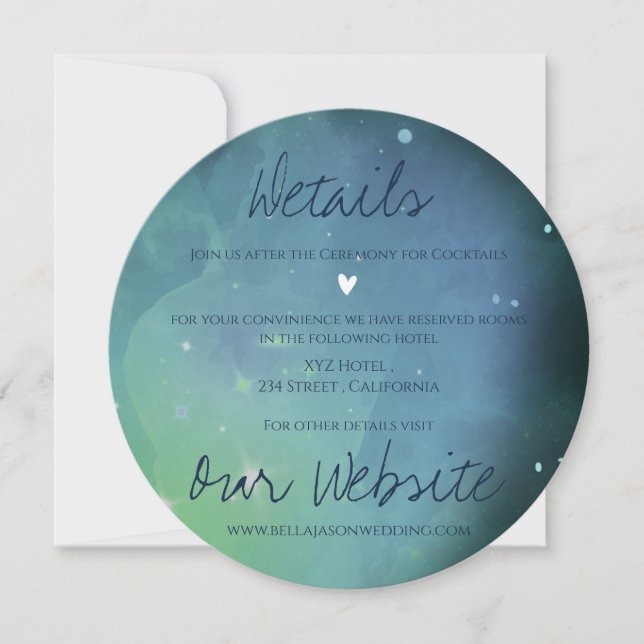 Fofo Sob O Casamento Estrelado Do Céu Noturno Das  (Frente)