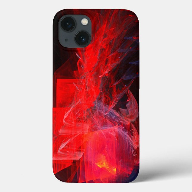 Fogo - Arte Abstrato, Cores Excitantes De Vermelho (Verso)