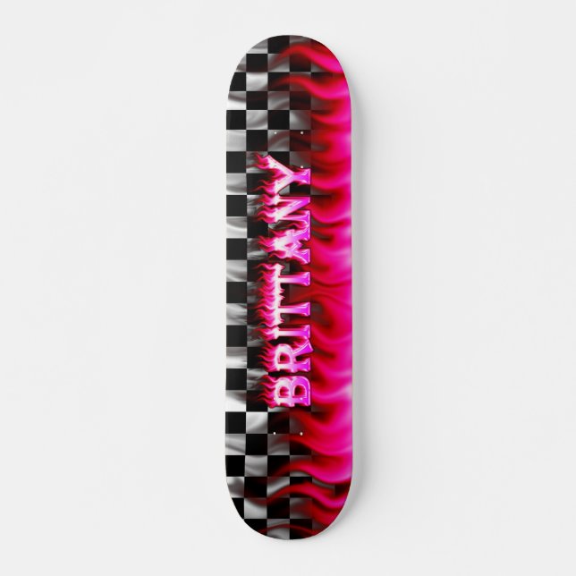 Fogo do rosa do skate de Brittany e projeto das (Frente)