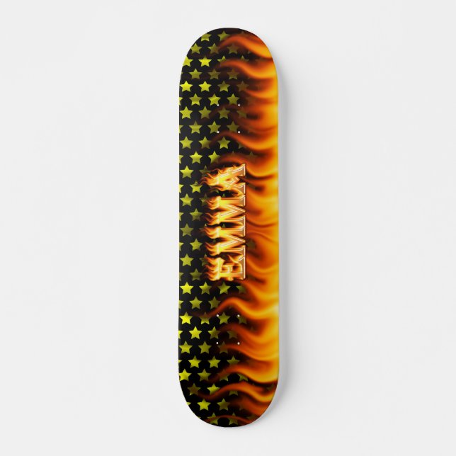 Fogo do skate de Emma e projeto das chamas (Frente)