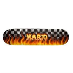 Fogo do skate de Mario e projeto das chamas