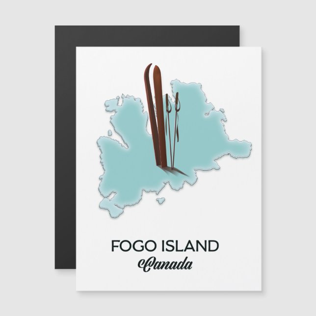 Fogo Island Canada map poster (Frente/Verso)
