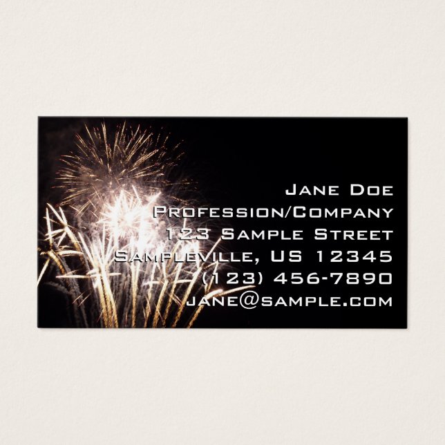 Fogos de artifício brancos e Dourados I Celebração (Frente)