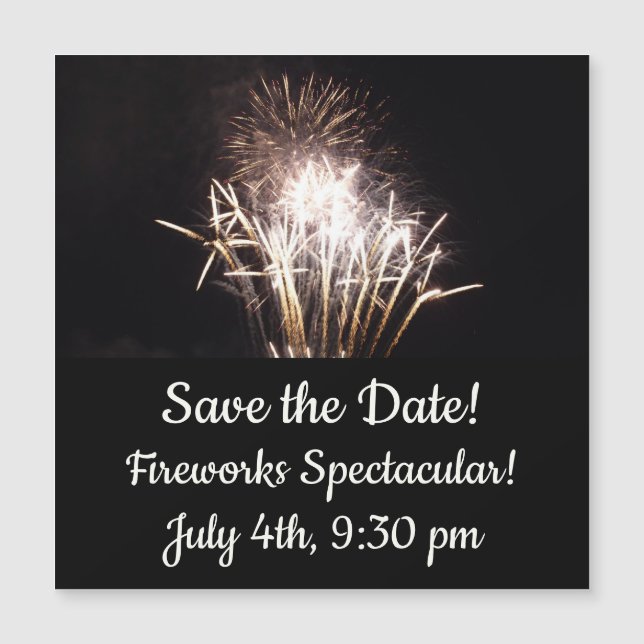 Fogos de artifício brancos e Dourados I Celebração (Frente)