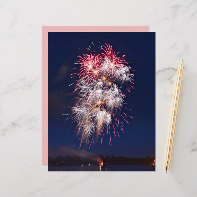 Fogos De Artifício Dia 4 De Julho De Independência (Frente/Verso In Situ)