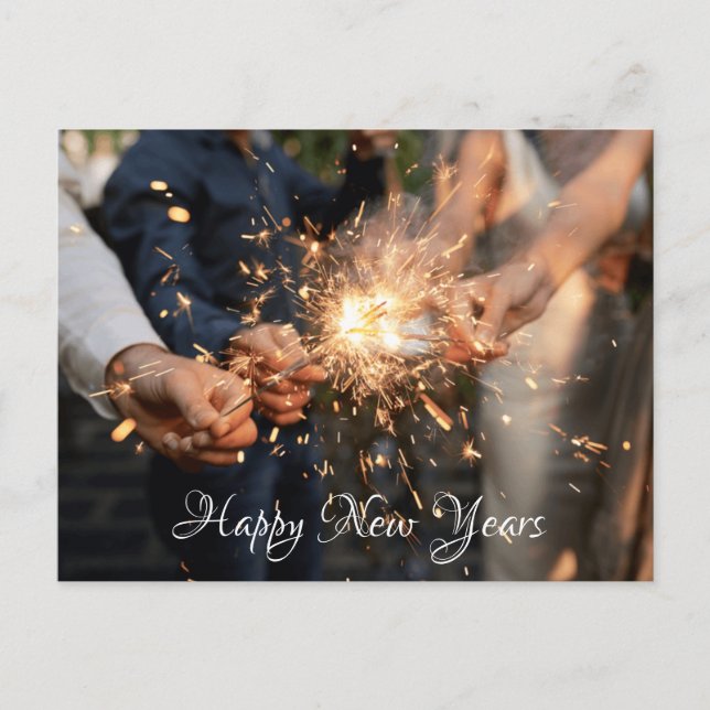 fogos de artifício em cartão postal (Frente)