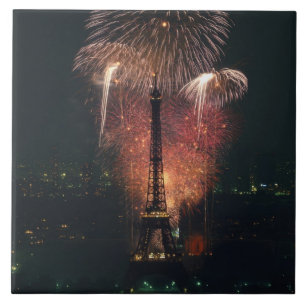 Fogos de artifício, Torre Eiffel, Paris, França