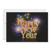 Fogos de convite de festas de véspera de ano novo