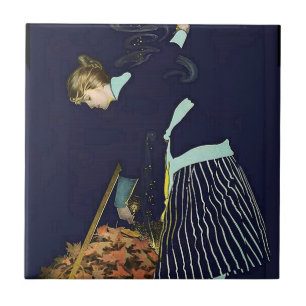 Fogueira de Folhas de Outono por C Coles Phillips