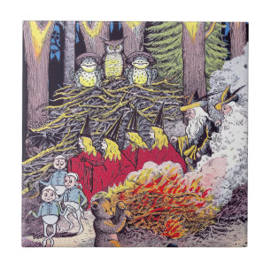 Fogueira do Dia das Bruxas com urso e brownies