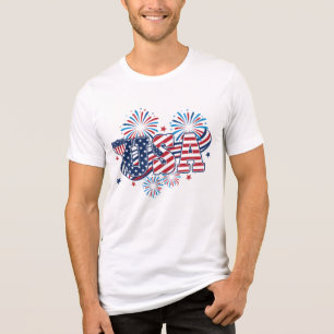 Fogueira Patriótica dos EUA Vermelho Branco Azul A