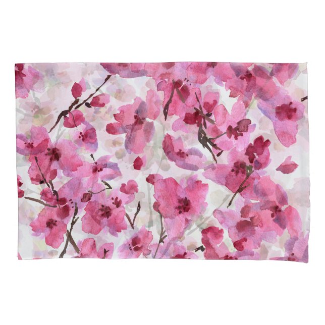 Fogueira Rosa Blossoms Aquarela Sem Olho. (Frente)