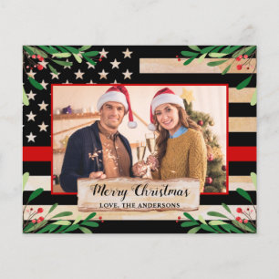 Fogueiro de Orçamento Thin Red Flag Natal