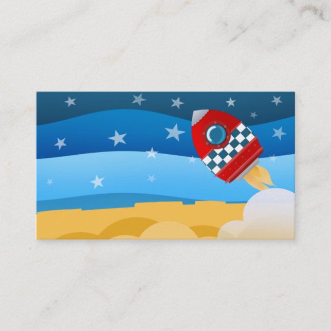 Foguete de espaço - cartões de visitas (Frente)