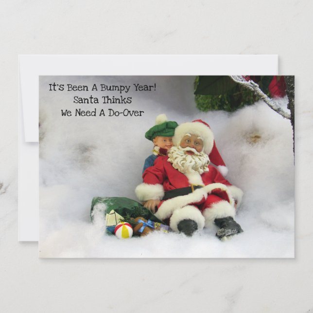 Foi um ano ruim - cartão de Natal plano (Frente)