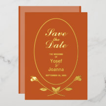 Foil de Casamento Salvar a Data Convite