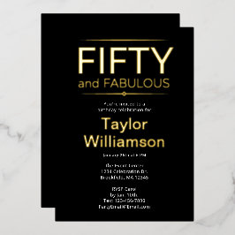 Foil Dourado Cinquenta e Fantástico em Roteiro Pre