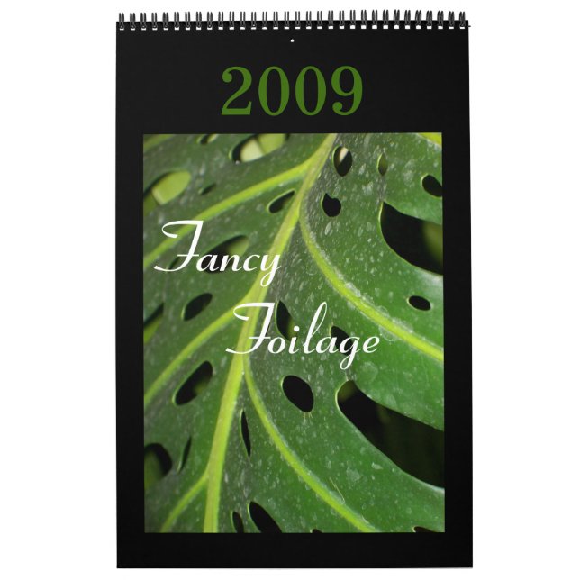Foilage extravagante, calendário 2009 (Capa)