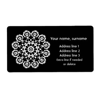 Folga em Preto - Etiqueta de Entrega Monocromática