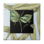 Folgas com Interesse de Dragonfly por Jennifer Gol<br><div class="desc">Esse desenho de folhas de Jennifer Goldberger apresenta um inset de uma libélula sobre fundo negro. A sensação noturna do inset contrasta com a sensação diurna do impressão das folhas. Confira!</div>