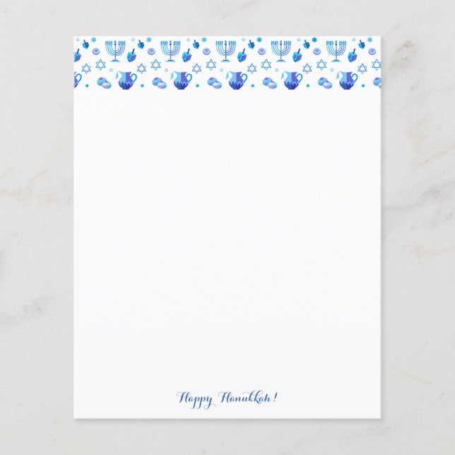 Folha azul de Ornamento do Festa de Hanukkah (Frente)