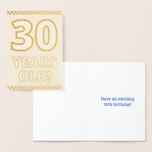 Folha corajosos, Dourados "30 ANOS VELHO!" Cartão