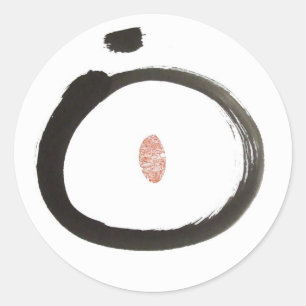 Folha da etiqueta do círculo do zen