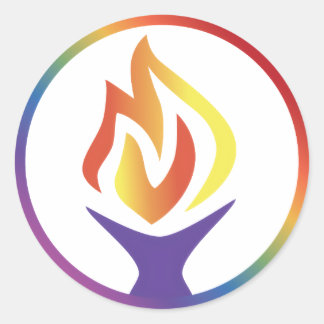 Folha de 1 1/2" Adesivos com Logotipo UUCF