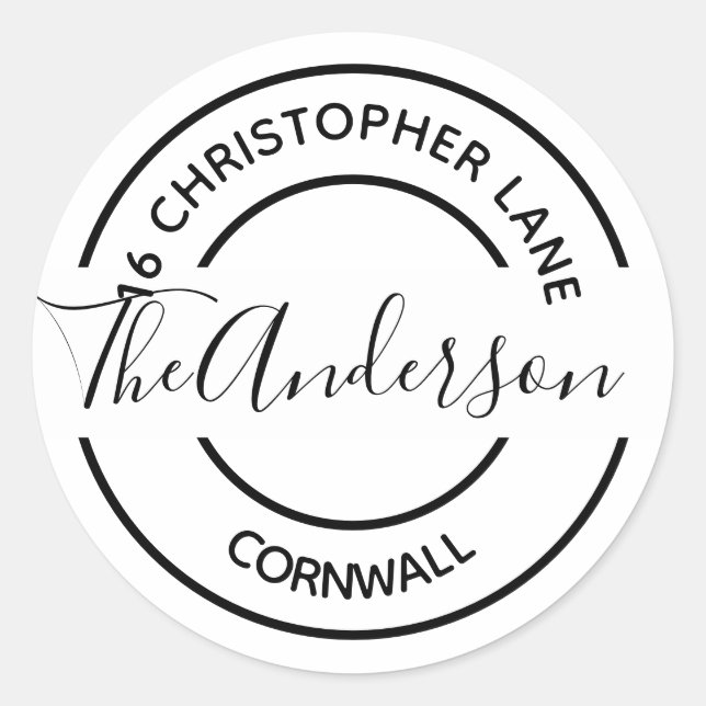 Folha de 20 Adesivos - Família ou Negócios (Frente)