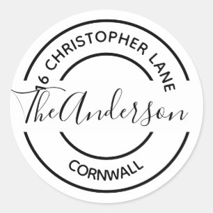 Folha de 20 Adesivos - Família ou Negócios