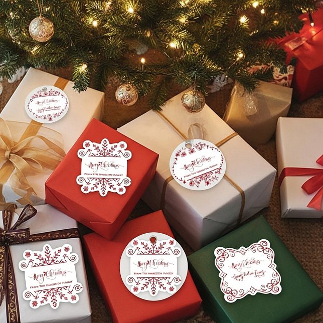 Folha de 25 etiqueta de presente personalizada com (Criador carregado)