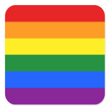 folha de 6 grandes adesivos #arco-íris