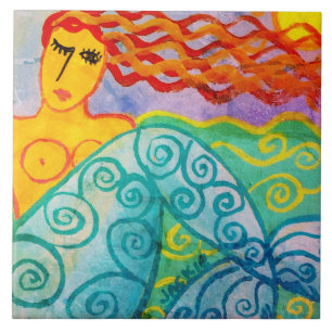 Folha de Abstrato de Sereia Sunny Day