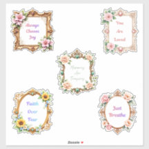 Folha de Adesivos Afirmações Fancy Frames