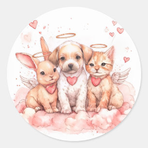 Folha de Adesivos Baby Cupid Trio   Aquarela Fofa