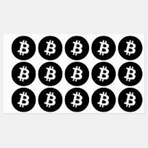 Folha de Adesivos Bitcoin